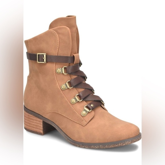 NWT KORK-EASE Reese Suede Lace-up Boots Tan US 9 - Picture 1 of 5